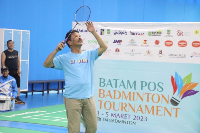 Dukung Event Olah Raga, Kepala BP Batam Buka Batam Pos Badminton Tournament (Foto : hms)
